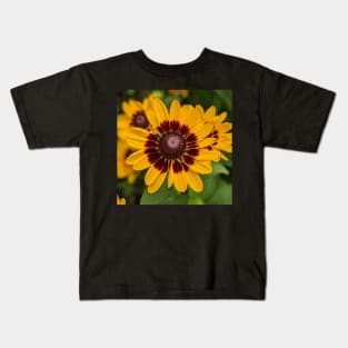 Yellow and Brown Flower Photographic Image Kids T-Shirt